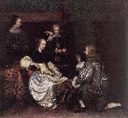 NETSCHER, Caspar The Lace-Maker syy oil